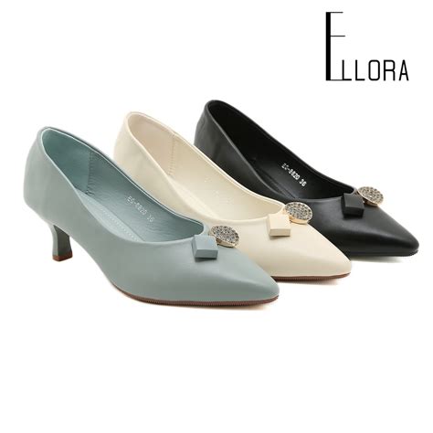 Jual ELLORA EG 8820 Sepatu Heels Wanita Kerja Import 5cm Shopee Indonesia