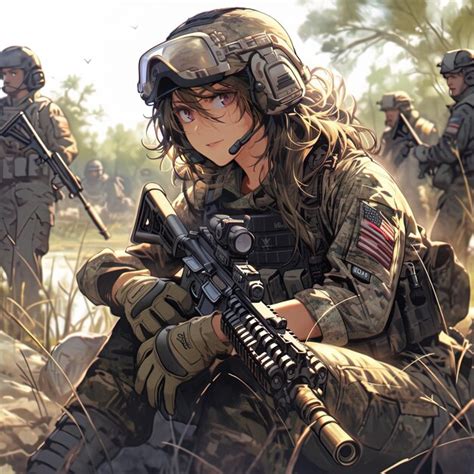 Premium Photo Soldier Girl