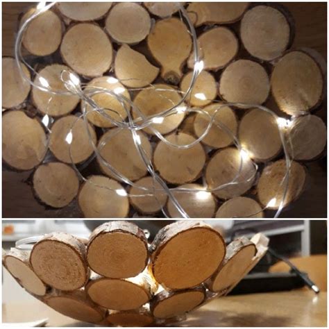 Holzscheiben Dekoration Selbstgemacht Schale Tea Light Candle