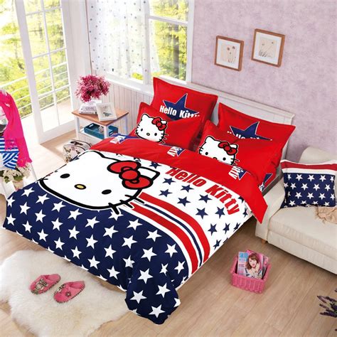 Queen Size Hello Kitty 12 Bedding Set Duvet Cover Pillow Case Bedsheet