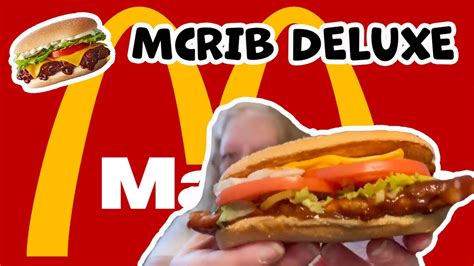 Trying Maccas McRib Deluxe Mcdonalds Maccas Mcrib YouTube