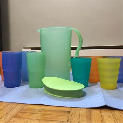 Tupperware Tumblers And Jug Gently Used Quality Product Jug And 8