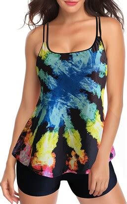 Kouzhaoa Long Sleeve Bikini Top Plus Size Swim Coverups Swimsuit To Hide Tummy Printed One Piece