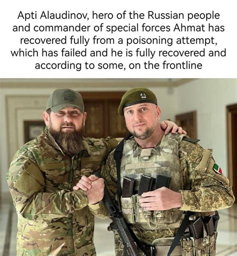 Apti Alaudinov Hero Of The Russian People And Commander Of Special