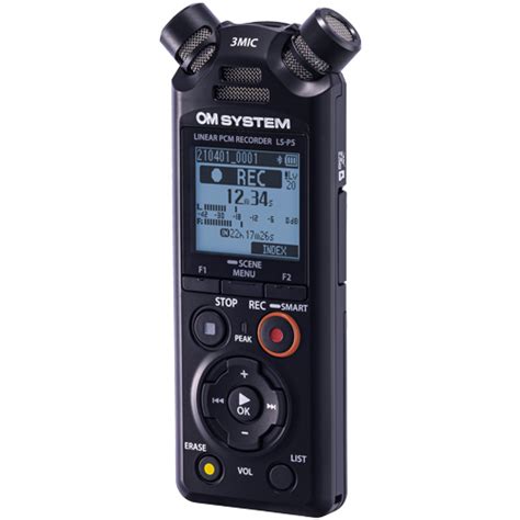 Om System Ls P Linear Pcm Voice Recorder With Bluetooth Dwdist