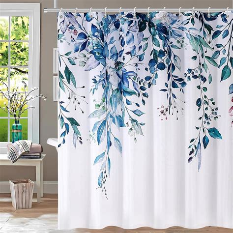 Xztxbest Shower Curtain Boho Shower Curtainwatercolor Leaves Floral