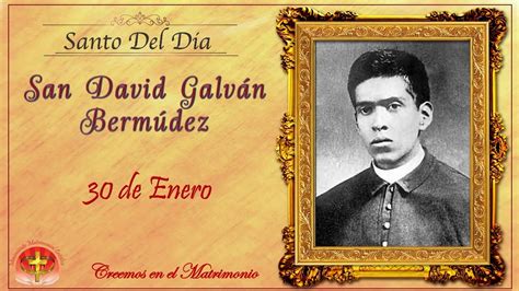 Santo Del Dia De Enero San David Galv N Berm Dez Youtube