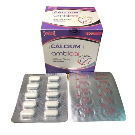 AMBICAL Tablet Calcium Carbonate 500mg 100 S Box Lazada PH