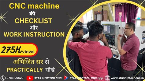 Work Instruction Checklist Cnc Machine Operator Training Cnc