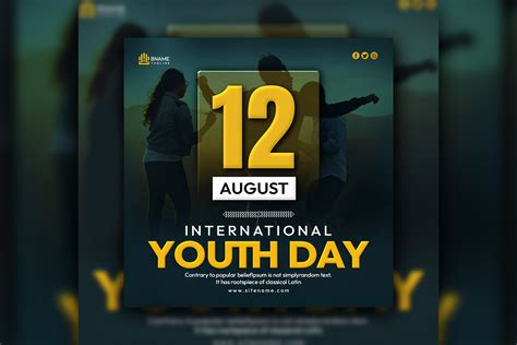 Youth Day Social Media Post Template Graphic By Rsgraphicpoint · Creative Fabrica