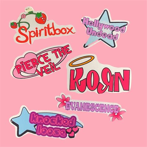 Girly Metal Band Stickers - Etsy