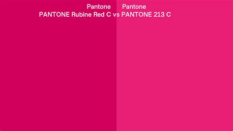 Pantone Rubine Red C Vs Pantone C Side By Side Comparison