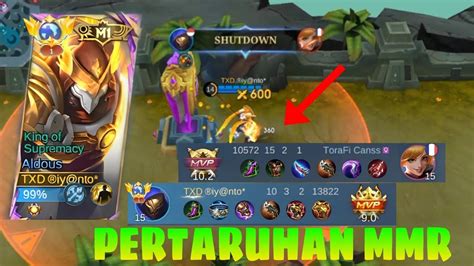 PERTARUHAN MMR ALDOUS VS FANNY TEAM TERBANTAI HABIS SAMA FANNY