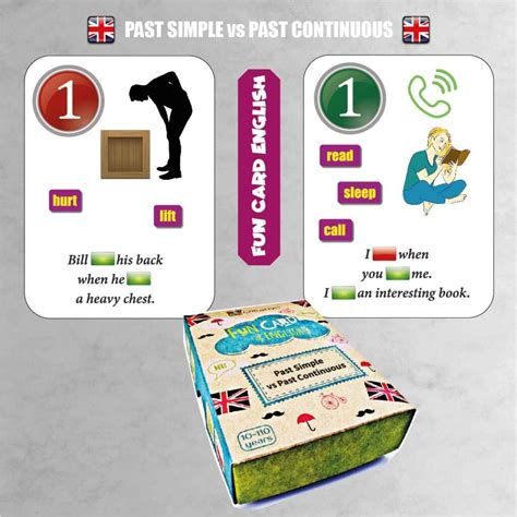 Fun Card English Past Simple Vs Past Continuous Fiszki Gra Do Nauki