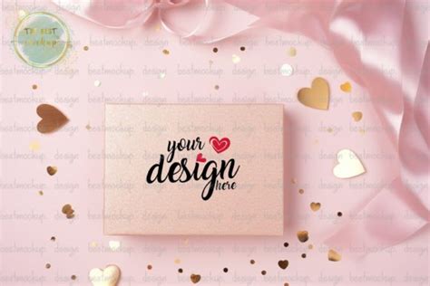 Twinkle Valentine Pink Card Mockup Graphic By Thebest Mockup Creative