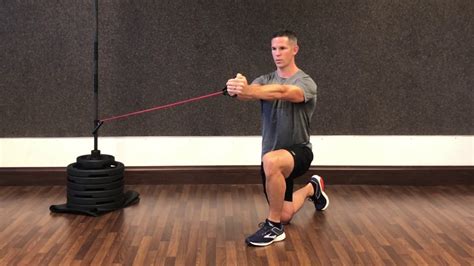 Resistance Band Half Kneeling Pallof Press Youtube