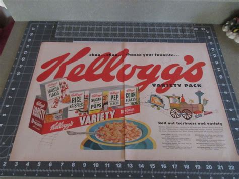 Kellogg S Choo Choo Train Variety Pack Page Vintage Print