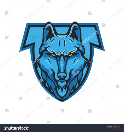 Wolves Mascot Logo Illustration Stock Vector Royalty Free 738620401