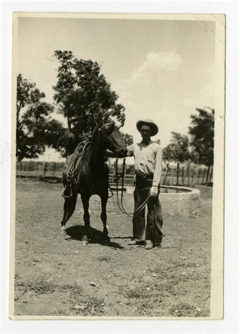 [Eli Pruitt with a Horse] - The Portal to Texas History