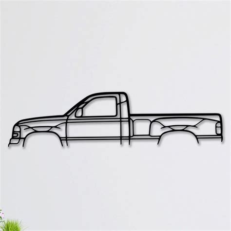 Sierra Single Cab Silhouette Gmc Silhouette Wall Decor Gmc Etsy