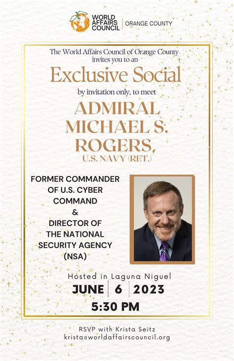 An Exclusive Social With Admiral Michael S Rogers World Affairs