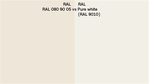 RAL RAL 080 90 05 Vs Pure White Side By Side Comparison