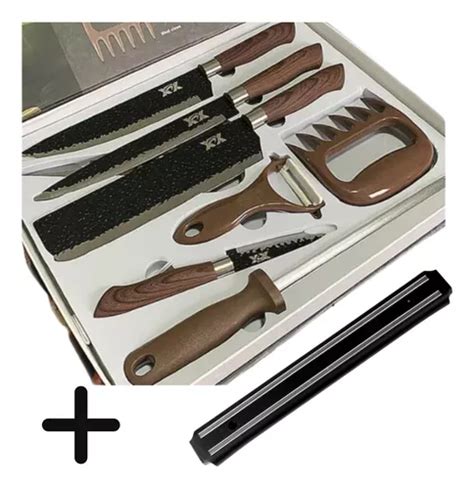 Kit Facas De Churrasco Antiaderente Corte Navalha Presente Frete Gr Tis