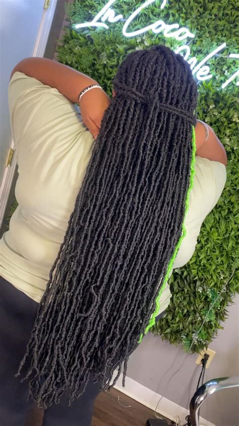 Green Soft Locs 💚 Green Hair Hair Care Hair Styles