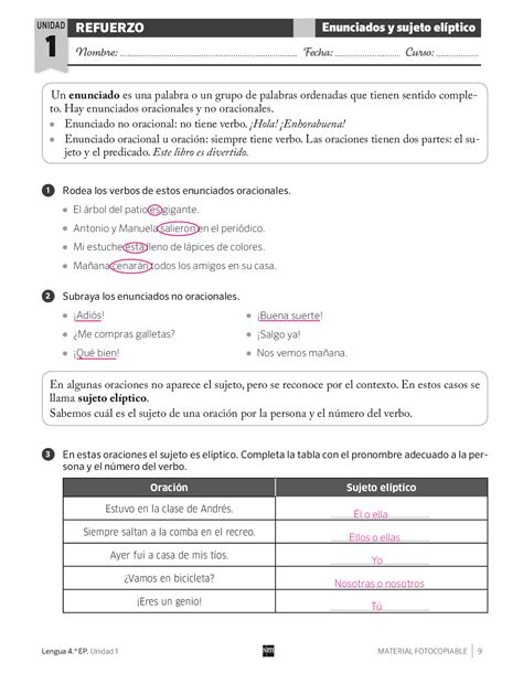 SOLUCIONARIO LENGUA 4º PRIMARIA SM SAVIA Docsity