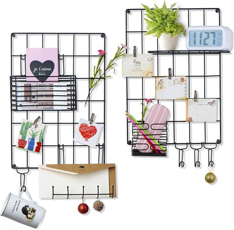 Love Kankei Wand Organizer Diy Eisen Grid Panel Foto Wand Multifunktion