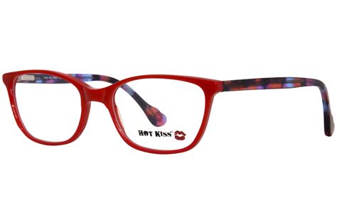 Hot Kiss Hk82 Eyeglasses Womens Red Full Rim Round Shape 49 16 135