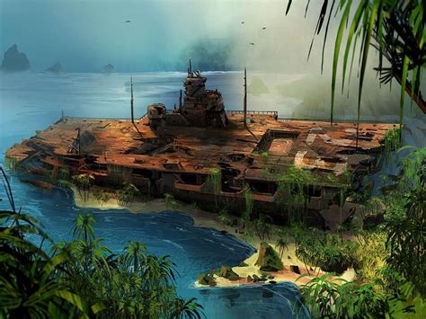 Early Concept Of A Ship Wreck Post Apocalyptic City Apocalypse World