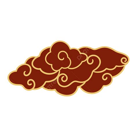 Red Auspicious Cloud Decoration Pattern For Spring Festival Red