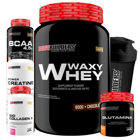 Kit Waxy Whey G Bcaa G Power Creatina G Bio Colagen G