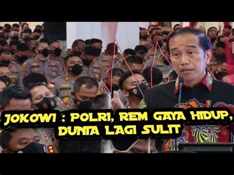 Terlihat Lesu Tapi Tegas Presiden Jokowi Ingatkan Polri Kerja Keras