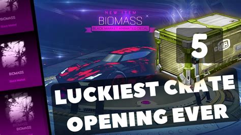 Omg Luckiest Crate Opening Ever Rocket League Cc4 Opening Youtube