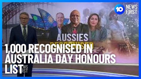 1 000 Recognised In Australia Day Honours List 10 News First YouTube