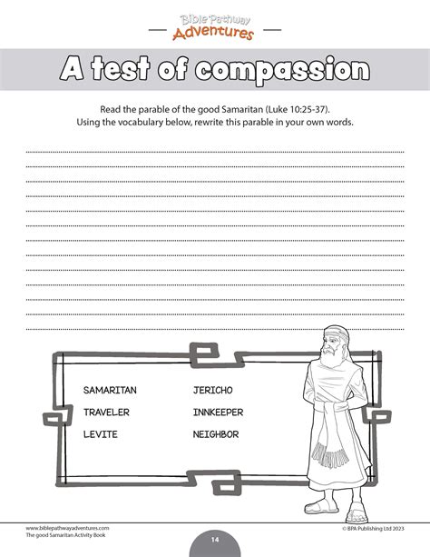 Parable of the Good Samaritan Activity Book (PDF) – Bible Pathway Adventures