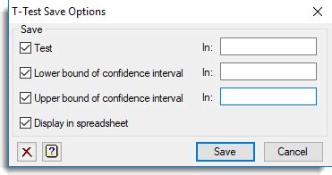 T Test Save Options Genstat V21