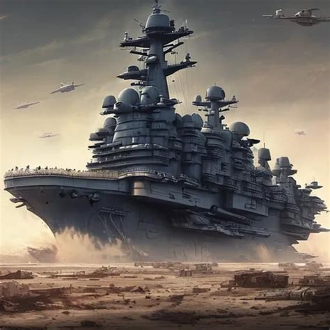 Aircraft Carrier Long Huge Massive Land Ship Ba