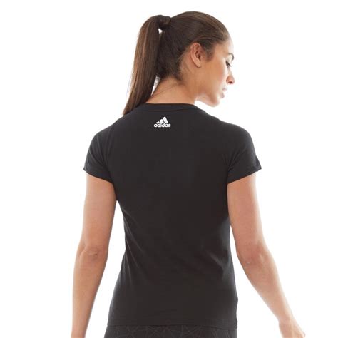 Buy Adidas Womens Athletics Essentials Linear Slim T Shirt Blackwhite