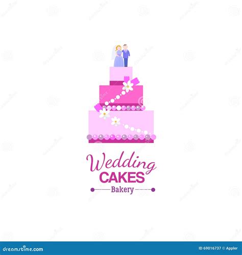 Big Wedding Cake Bakery Stock Vector Illustration Of Dessert 69016737