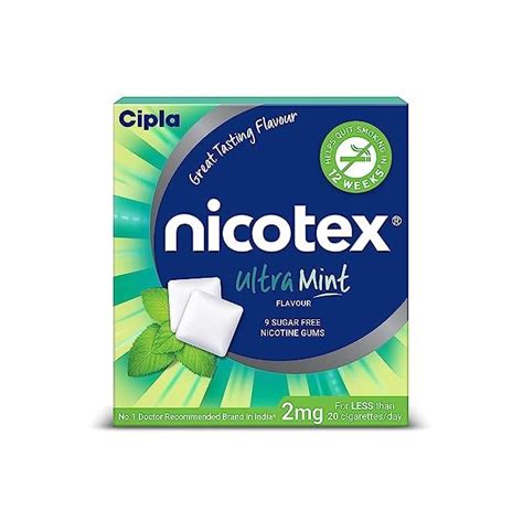 Buy Nicotex 2 mg Sugar Free Ultra Mint Gums 9's | 19 Minutes Delivery ...