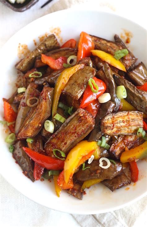 Korean Stir Fried Eggplant Gaji Bokkeum Season With Spice