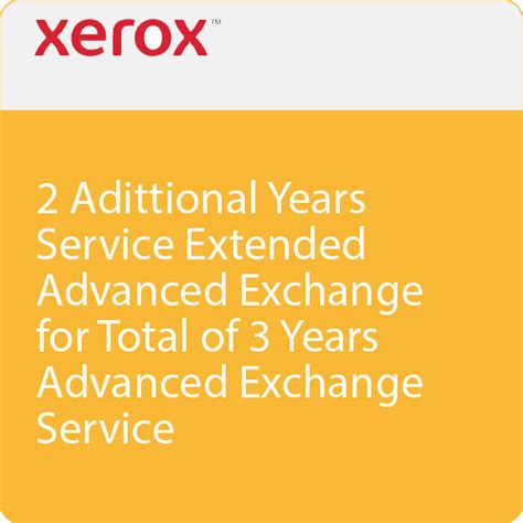 Xerox Year Advanced Exchange Service For B Eb E B H