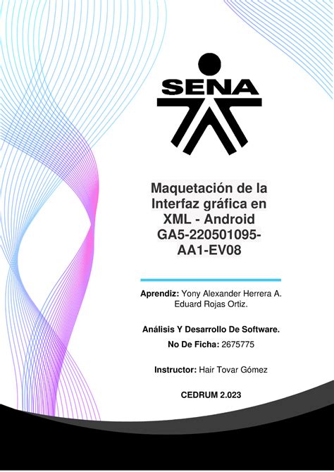 Maquetación de la Interfaz gráfica en XML Android GA5 220501095 AA1