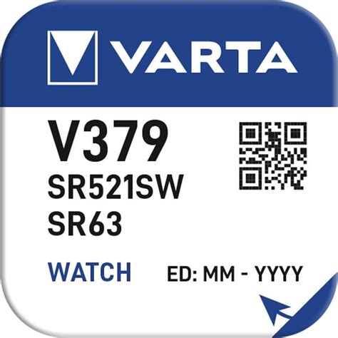 Varta 379 Watch Battery SR521SW SR63 V379 D379 RW327 Batteries