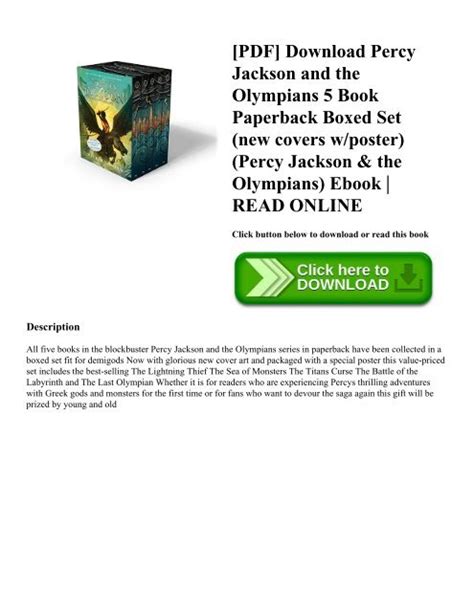 [pdf] Download Percy Jackson And The Olympians 5 Book Paperback Boxed