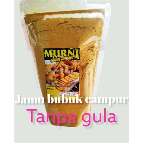 Jual Jamu Serbuk Campur Jahe Temulawak Kunyit Dan Kencur Tanpa Gula 100