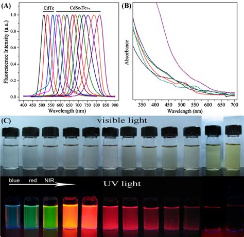 A Normalized Fluorescence Spectra Of L Cysteine Capped Cdsete14